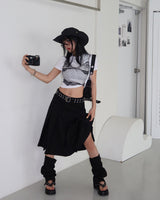 Two Buckle Punching Leather Belt