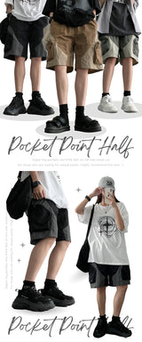 Holda Belt Colorful Nylon Pocket Shorts (3 colors)