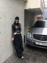 パンプキンワイドピンタックカーゴパンツ (4c)
