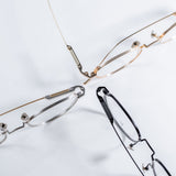 Knouun Round titanium glasses CODE. 102. B Navy