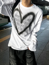 ハンドスプレーブラッシュ長袖Tシャツ