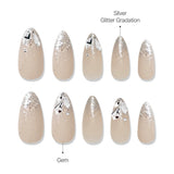 MUZMAK Reusable Glam Design Nail Tip Splash(Round Stiletto)