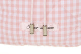 Gingham check string mini backpack (PINK)