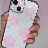 Aloha gal phone case (mint) - silver epoxy