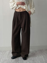 [Setup Available] Pepper Two-Tuck Wide Slacks
