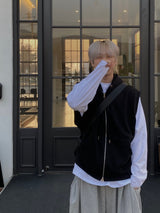 Half Hooded Sweat Vest 2C