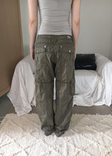 Newmu Low-Rise Cargo String Capri Pants – Lightweight, Soft Cotton Two-Way Wide-Leg Style