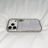 [MADE] ヴィンテージレースフォンケース (epoxy silver bumper)