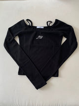 [MADE] Jewelry open shoulder. Black 
