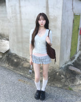 リボン カンカン スカート