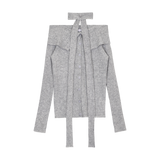RIBBED TIE OFF-SHOULDER