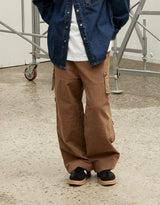 ヴィンテージ ウォッシュ テール ポケット パンツ - ベージュ