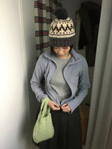 Essential Knit Half-Neck Zip-Up (3color)