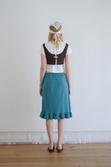 Aile frill skirt_teal
