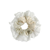 Lace scrunchie_ivory