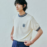 ballast athletic ringer knit sweat cream