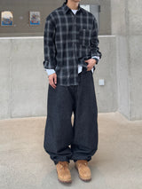 Plaid Loose Check Shirt (No.853)
