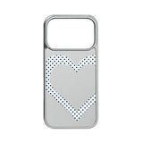 [MADE] HEART DOT PHONE CASE (silver mirror bumper)