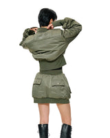 ZERO GRAVITY BOMBER MINI SKIRT