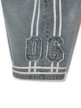 バスケットボールデニムハーフパンツ (GRAY)