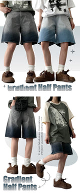[S~2XL] ビフィグラデーションデニムショーツ