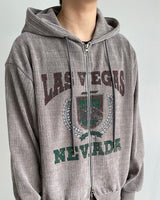 Crack Velvet Hooded Zip-Up