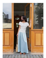 Off Shoulder Ruched Short Sleeve Top