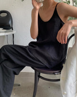 linen sleeveless (black)