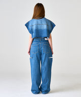 MP HALF CUTTING DENIM PANTS