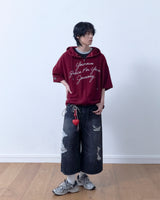 26SS★ ダメージクロップバミューダデニム