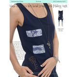 BETWEENANDxOliwa Summer haze blue key-shaped bead accent top – a layered, strapless women’s tank top