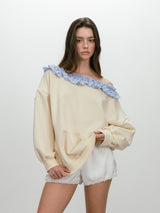 SATIN LACE SHORTS / IVORY