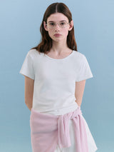 NUBASIC ROUND NECK T-SHIRT WHITE