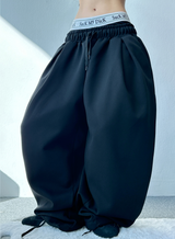 STRING JOGGER PLEAT BALLOON PANTS🩶🖤 - 2 COLORS