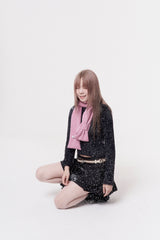 Mini ribbon muffler_pink