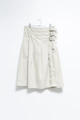 3 belt wrap cotton skirt(3colors)