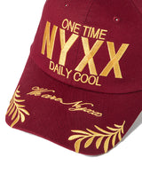 NYX SLOGAN BALL CAP (BURGUNDY)