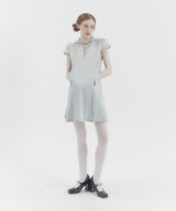 Dolls Hoodie Cap Sleeve Dress Sky