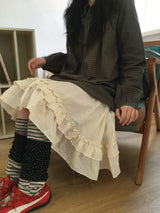 Lovely midi ruffle skirt