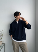 Hendes Daily Ribbed Semi-Zip Up Knit