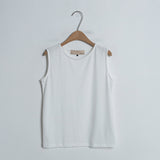 (Z-T-6396)BASIC SOFT SLEEVELESS TEE