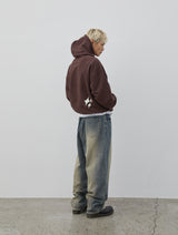 Shining Oval Logo Hoodie (Dark Brown)