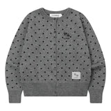 グレインRネックドットニットカーディガン (2COLOR)