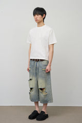 Kof Destroyed Bermuda Denim