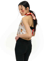 JOMO Motif Square Scarf _ Orange