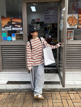 No.1130 C stripe loose T (4color)