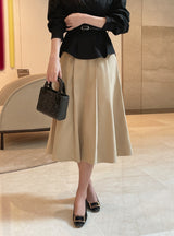 Julian Pintuck Pleats Long Skirt