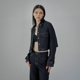 Black Indigo Classic Denim Jacket - YA391