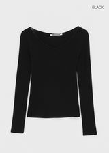 [MADE] ルリンドVネック長袖Tシャツ (F/W ver.)