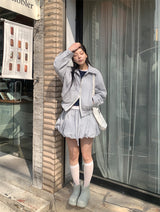 チェックバルーンスカート (2C)